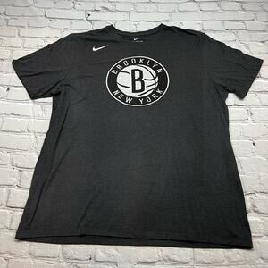 Brooklyn Nets Nike Basketball Tee XL heather gray A410
